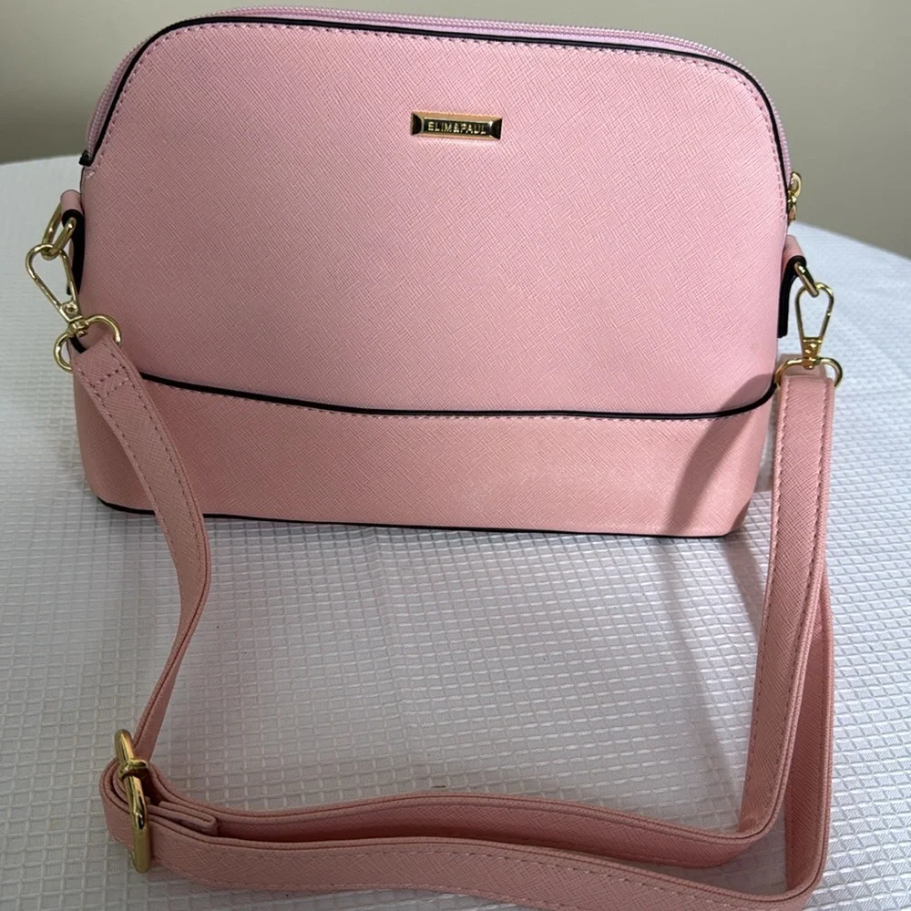 Elegant Pink Crossbody Bag Elim & Paul NWOT